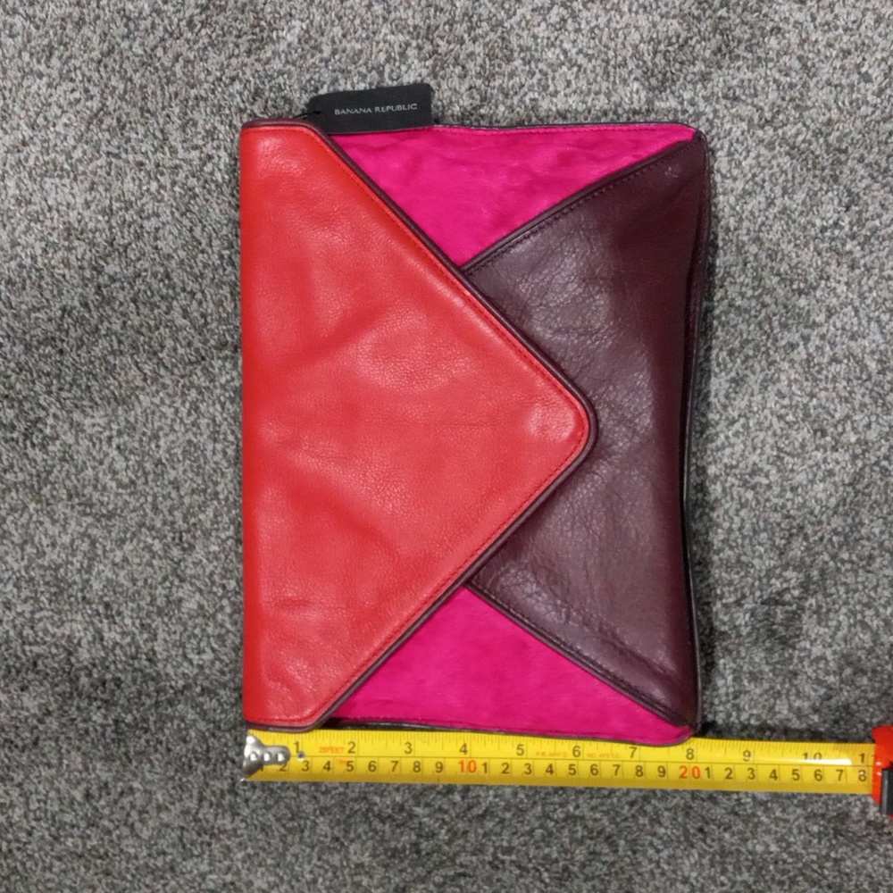 Banana Republic Multi Colored Leather and CowHide Shoulder or Clutch Handbag - Picture 5 of 5